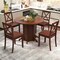 Costway 42" Wooden Kitchen Table Round Dining Table with Pedestal Base for 4-6 People